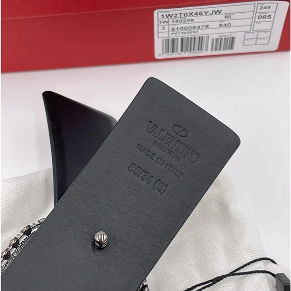 VALENTINO SIGNATURE VLOGO BELT WITH SWAROVSKI® CRYSTALS 85 - Picture 5 of 7